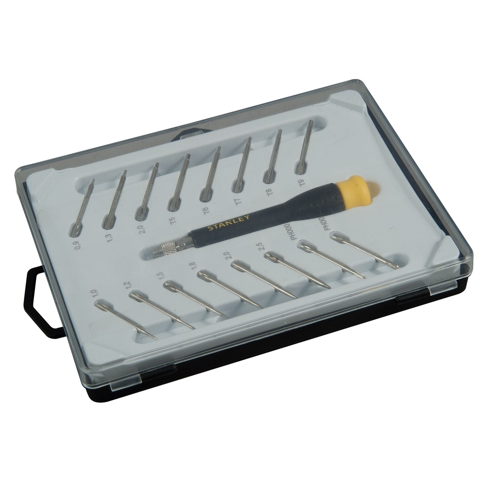 Micro-tournevis multilames fente + Phillips + hexagonal + Torx - 16 pièces - STHT0-62633 - STANLEY