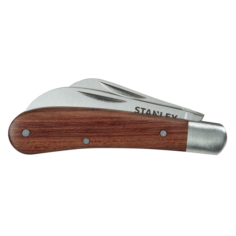 Couteau d'électricien à 2 lames - manche bois - STHT0-62687 - STANLEY
