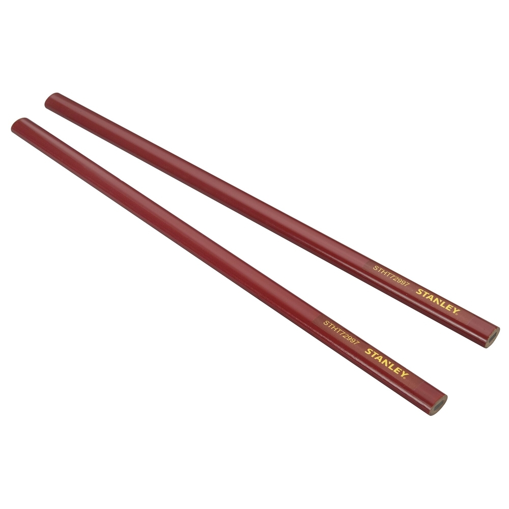 Crayon de charpentier 30 cm corps rouge - 2 pièces - STHT0-72997 - STANLEY
