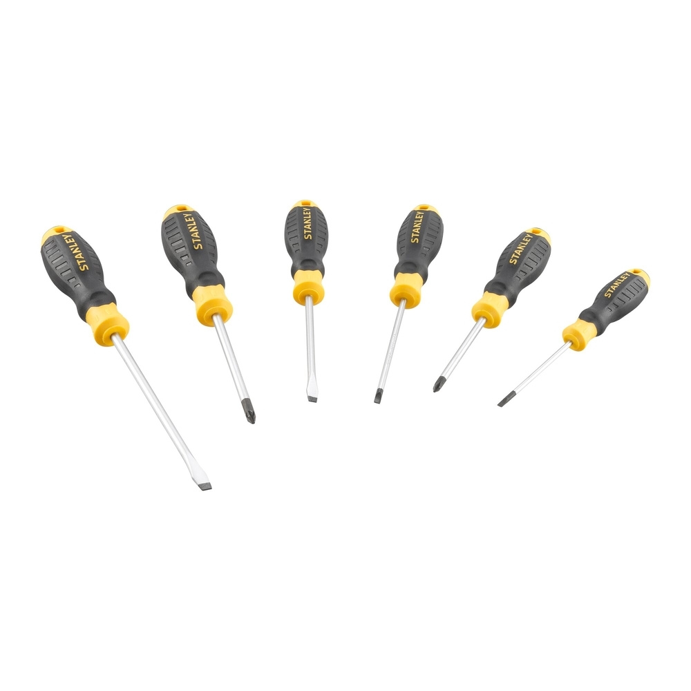 Tournevis Cushion Grip Pozidriv + électricien + mécanicien - jeu de 6 pièces - STHT16172-0 - STANLEY