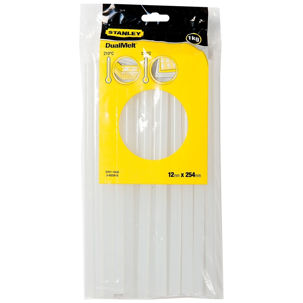 Bâton de colle diamètre 11,5 mm, longueur 254 mm - sachet 1 kg - STHT1-70430 - STANLEY