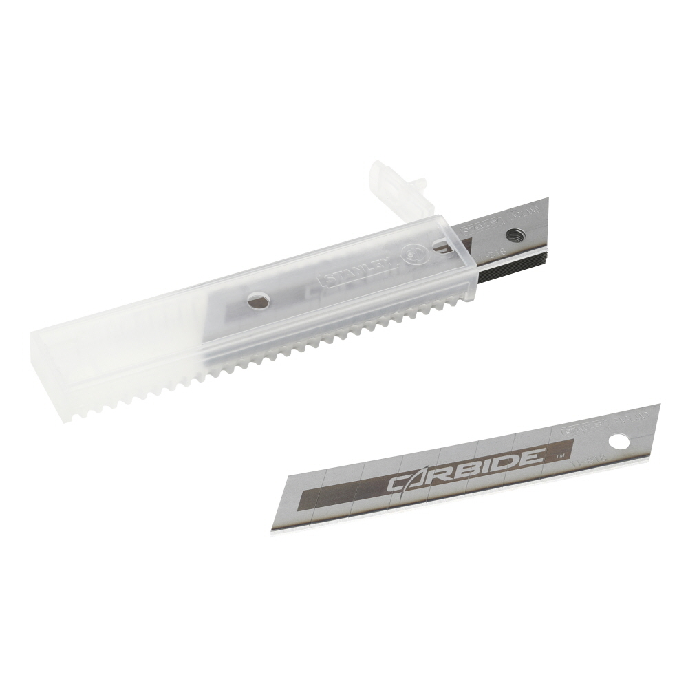 LAMES DE CUTTER 18MM STANLEY FATMAX AU CARBURE DE TUNGSTENE - CARTE 10 LAMES - STHT2-11818