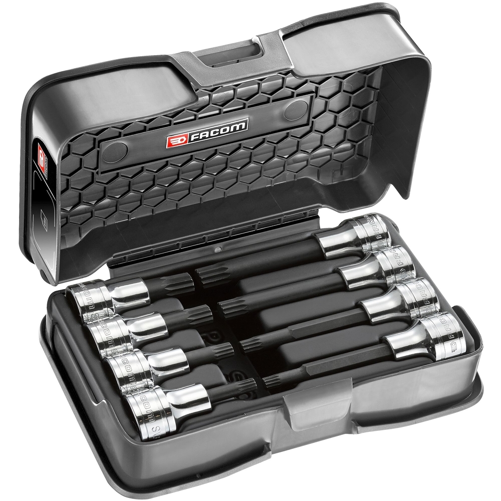 Coffret de 8 douilles tournevis courtes et longues XZN 1/2