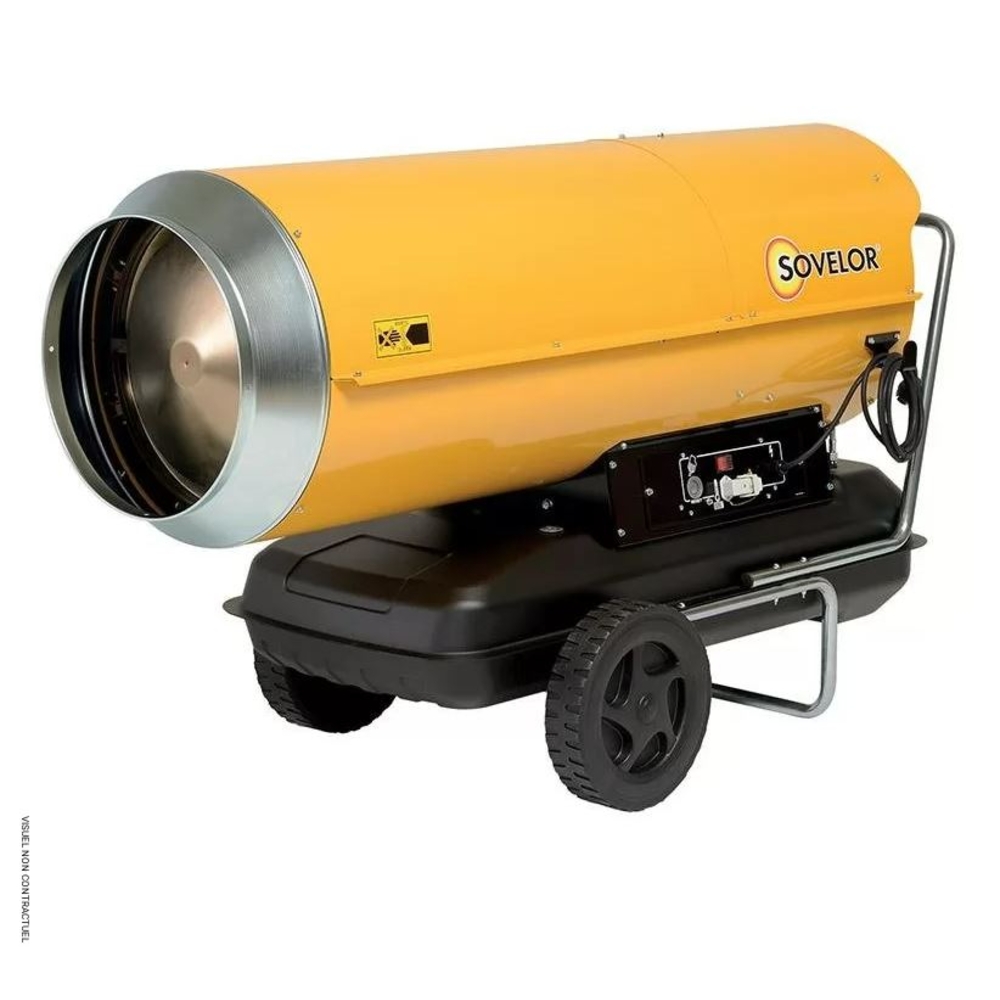 Chauffage SOVELOR air pulsé mobile au fuel combustion directe -HP110