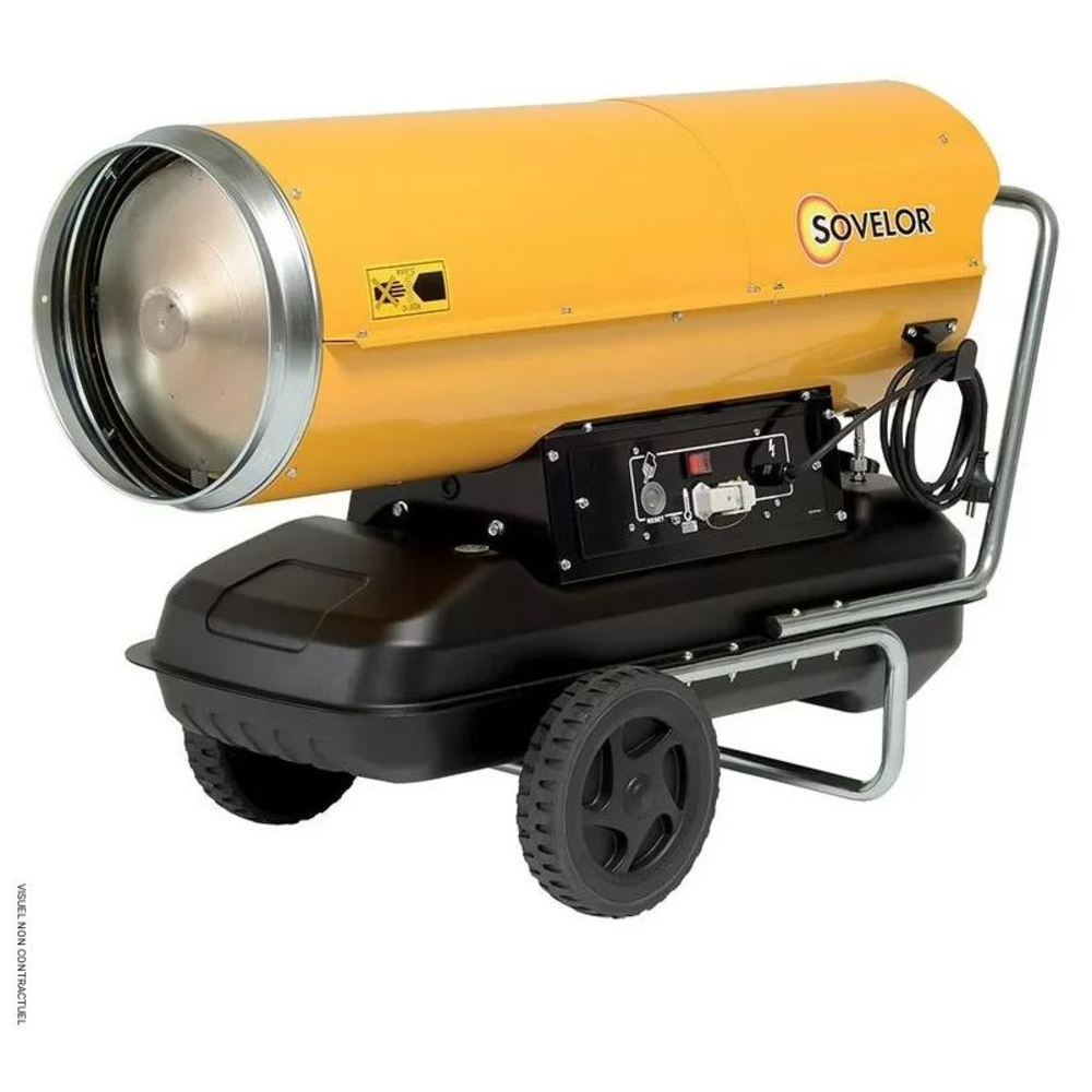 Chauffage SOVELOR air pulsé mobile au fuel combustion directe -HP65