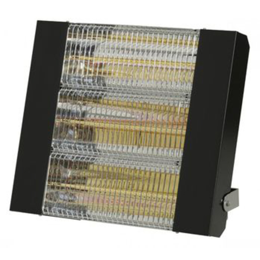 Chauffage radiant infrarouge SOVELOR électrique IPX5 halogènes à quartz. Epoxy Noir - IRC4500CN