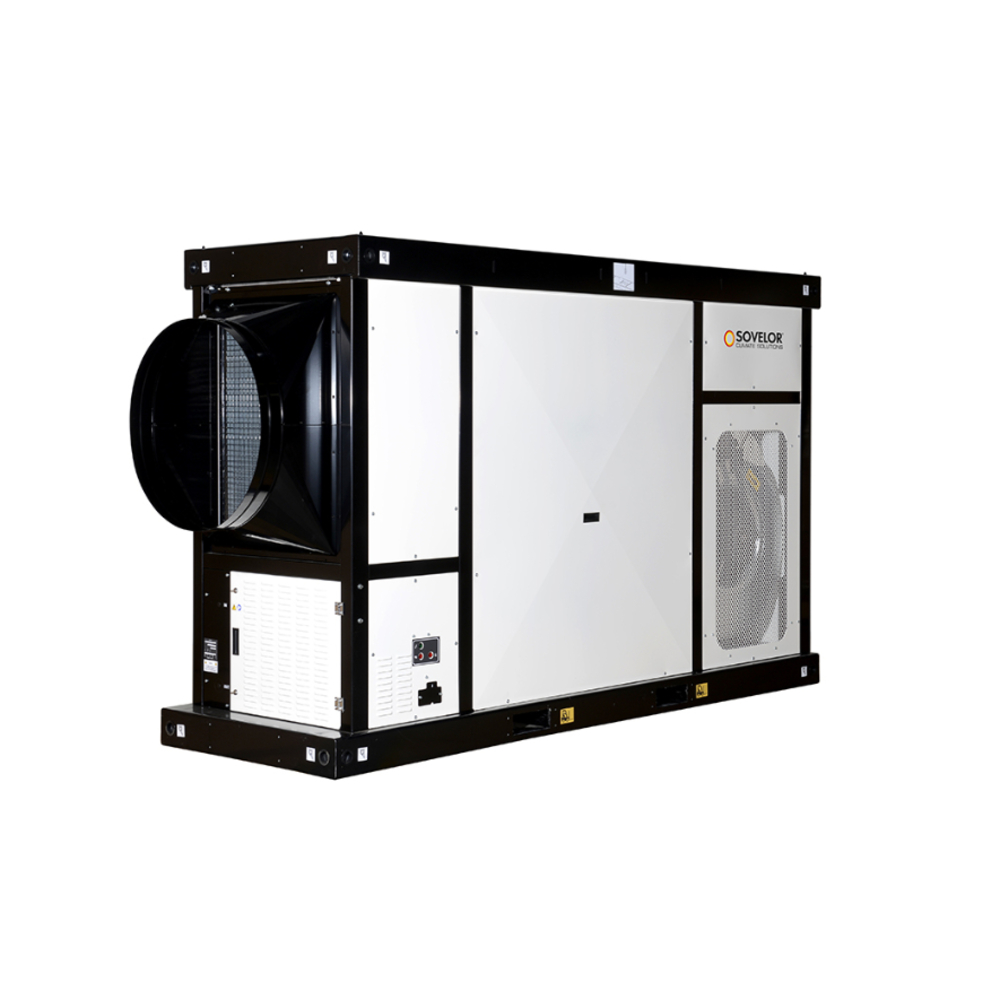 Chauffage air pulsé fixe 235kW avec brûleurs fuel ou gaz à combustion indirecte SCUDO240