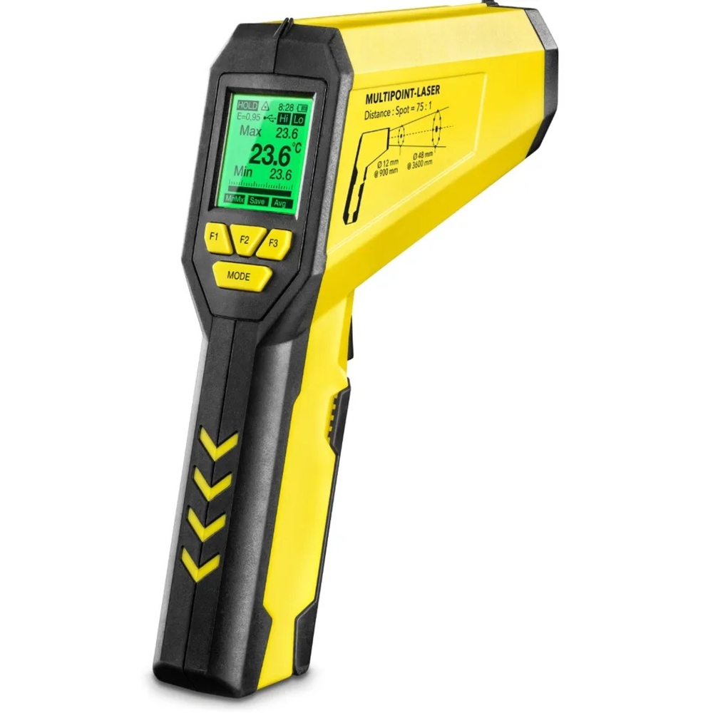 Thermomètre infrarouge / pyromètre à laser multipoints - TROTEC - TP10