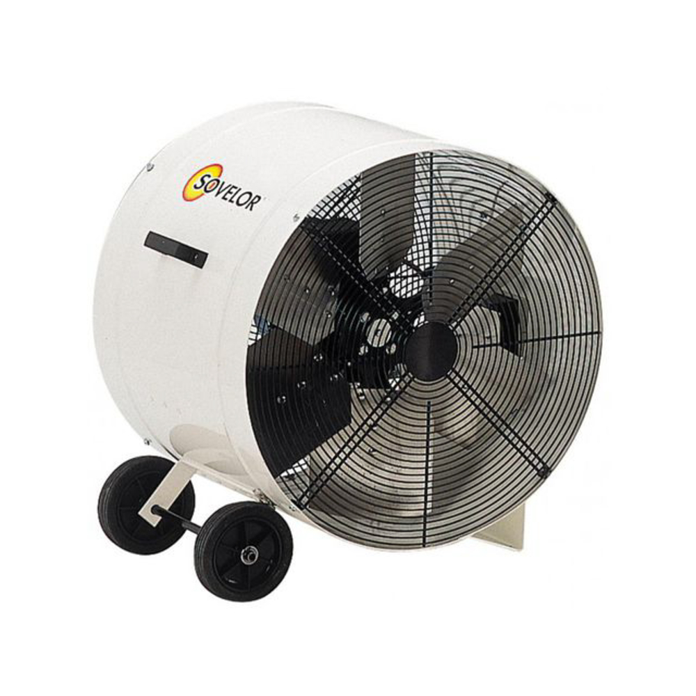 Ventilateur extracteur hélicoïde mobile diamètre 600 mm sur roues SOVELOR - V603