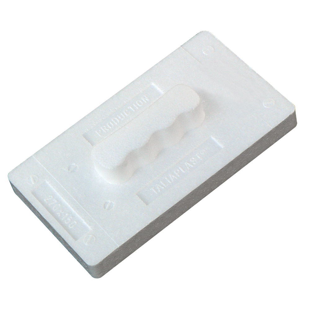 Taloche en polystyrène expansé 27 x 15 cm rectangle blanc TALIAPLAST-300901
