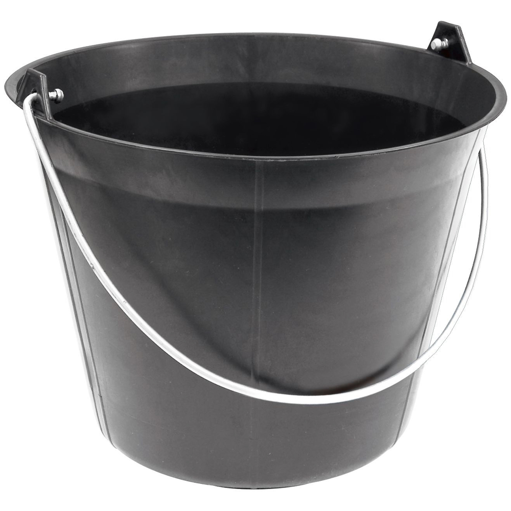 SEAU PLASTIQUE NOIR 11 LITRES TALIAPLAST ANSE 5,3MM - 310103
