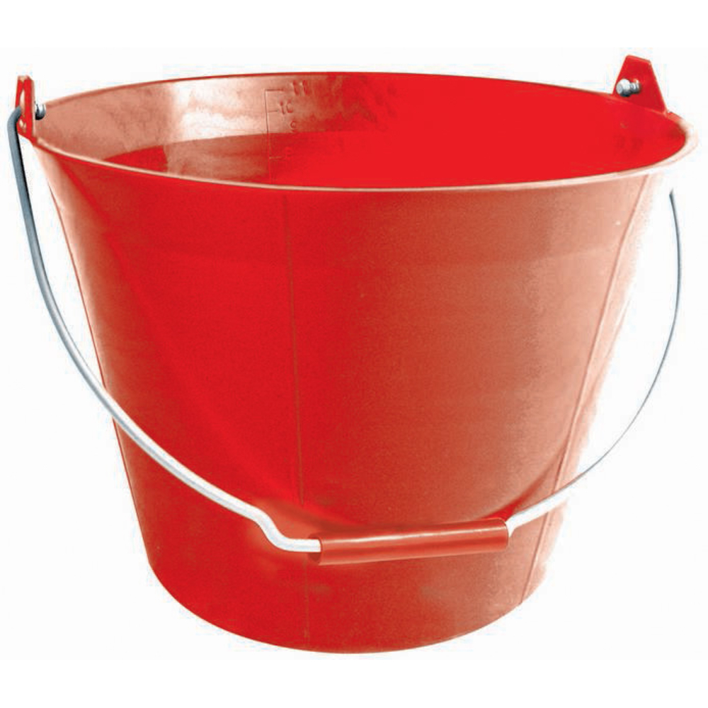 SEAU PLASTIQUE ROUGE 11 LITRES Anse 5,3mm TALIAPLAST - 310105
