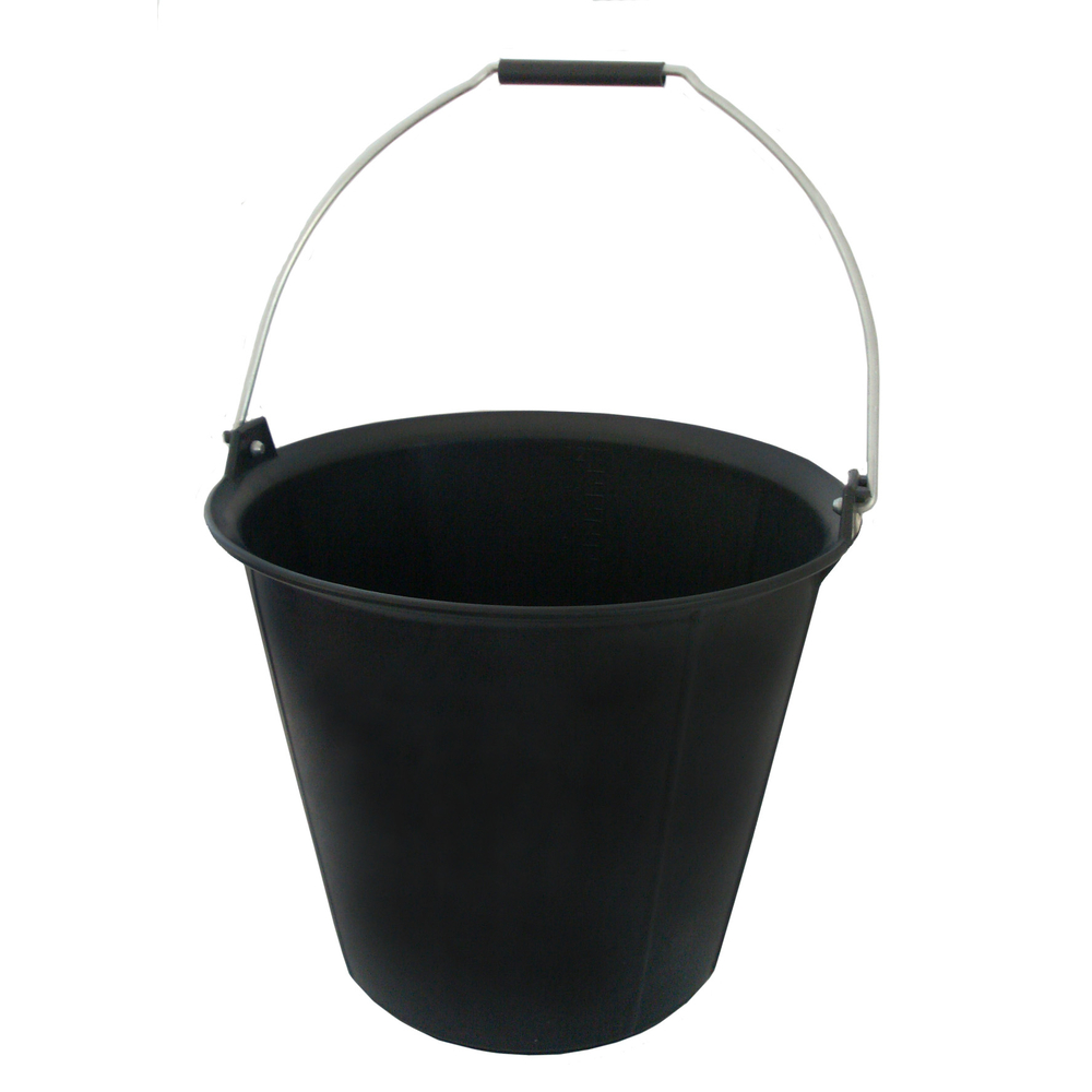 Seau PRO NOIR renforcé à ergots 13 litres anse Diam. 6.3 mm TALIAPLAST - 310107