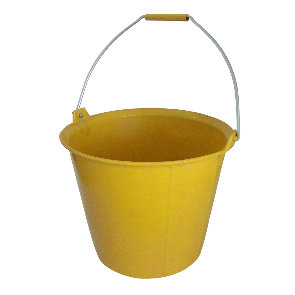 Seau PRO JAUNE renforcé à ergots 13 litres anse Diam. 6.3 mm TALIAPLAST - 310132