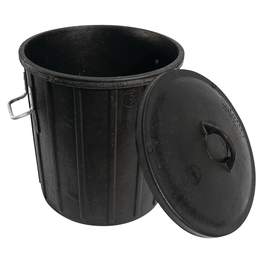 Poubelle pro de chantier 75 litres caoutchouc TALIAPLAST - 330205