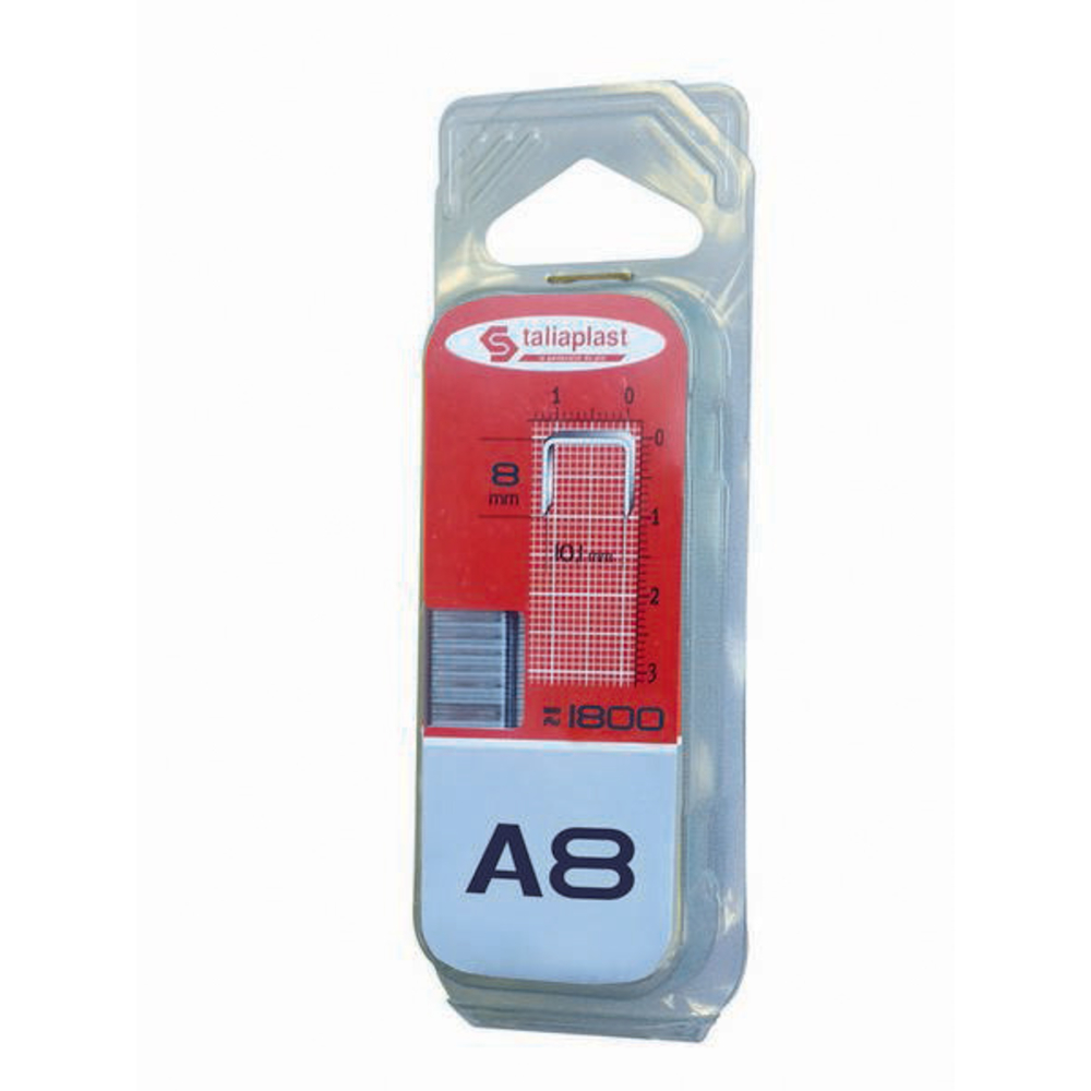 AGRAFES TYPE A 8MM (BLISTER DE 1800 PIECES) TALIAPLAST - 381226