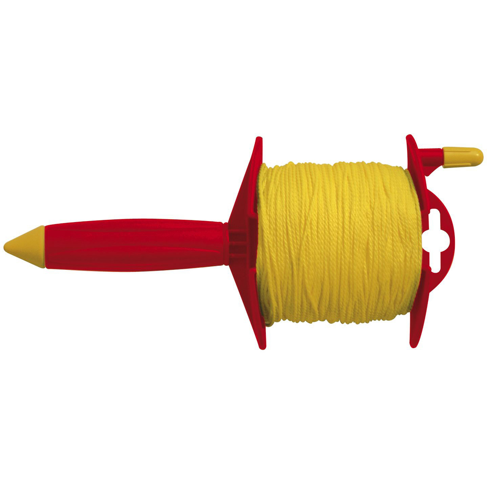 CORDEAU SUR ENROULEUR TALIAPLAST 100M FIL 1,5MM TRESSE JAUNE -400440