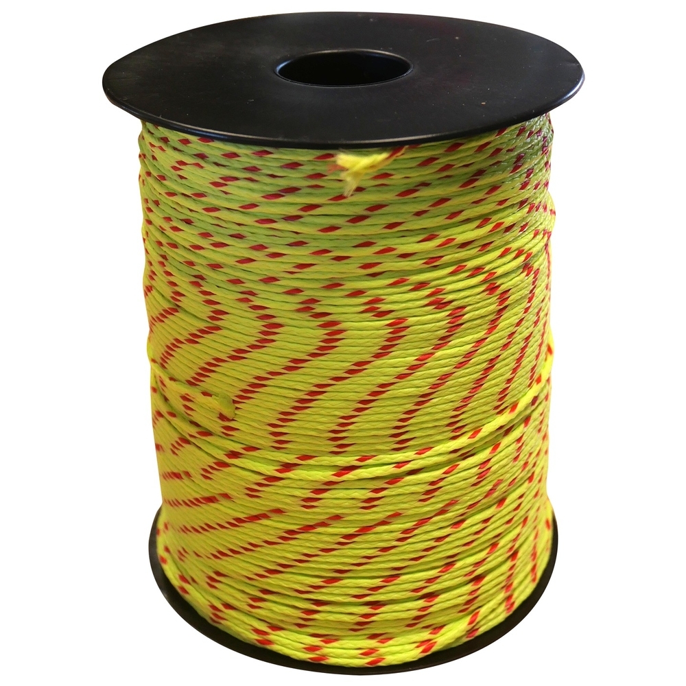Cordeau polypro tresse jaune/rouge 250m fil 1.5mm - TALIAPLAST - 400525