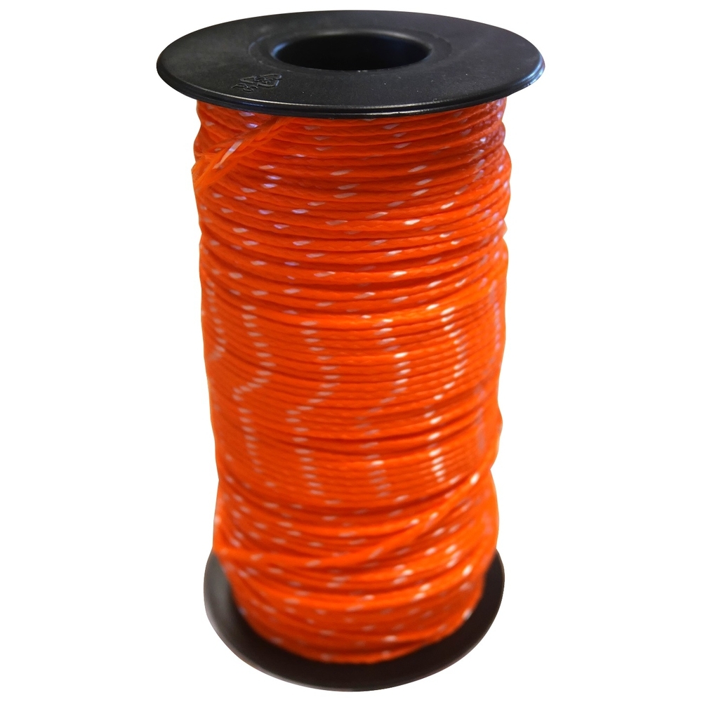 Cordeau polypro tresse orange/blanc 100m fil 1.5mm - TALIAPLAST - 400526