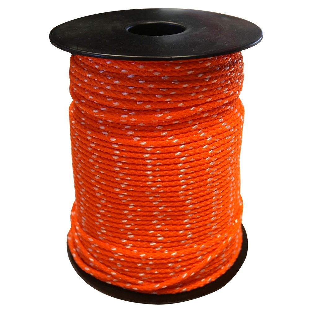 Cordeau polypro tresse orange/blanc 100m fil 2.5mm - TALIAPLAST - 400527