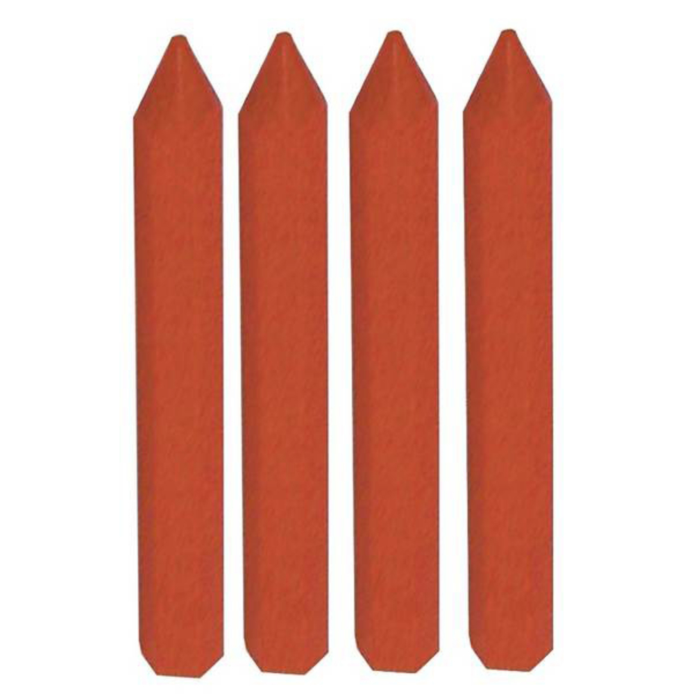 BLISTER DE 4 CRAIES ROUGES HEXAGONALES L.120MM TALIAPLAST - 400965