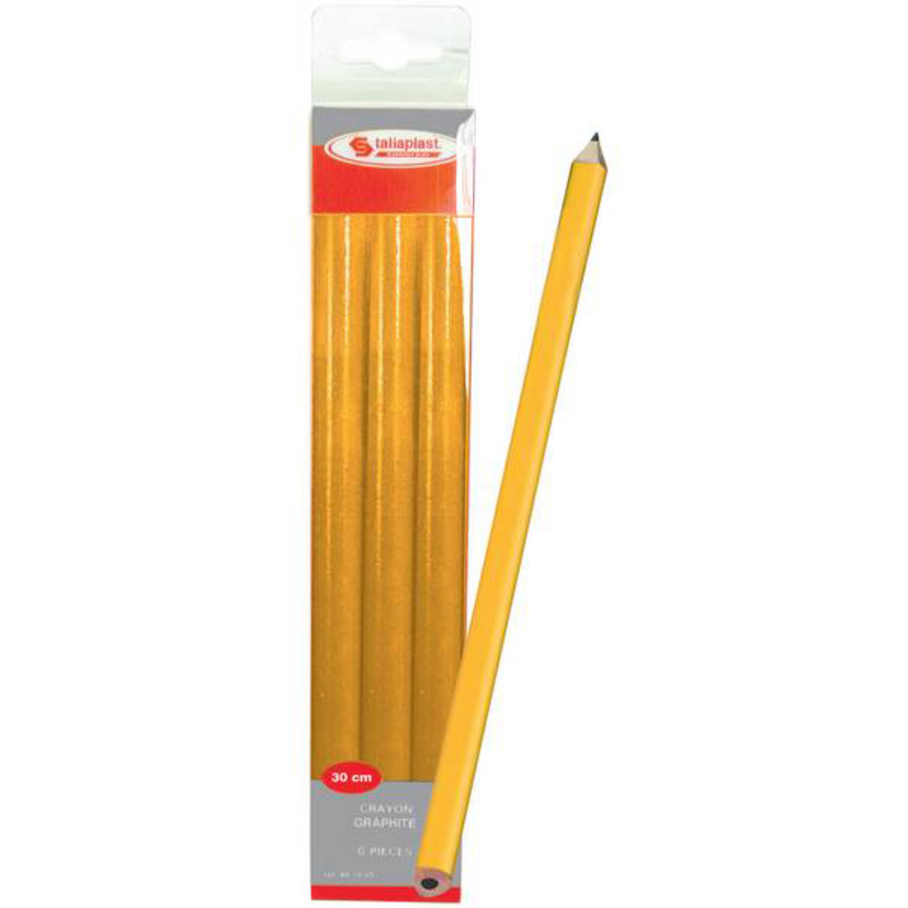 Crayon graphite jaune 30 cm TALIAPLAST - 401005