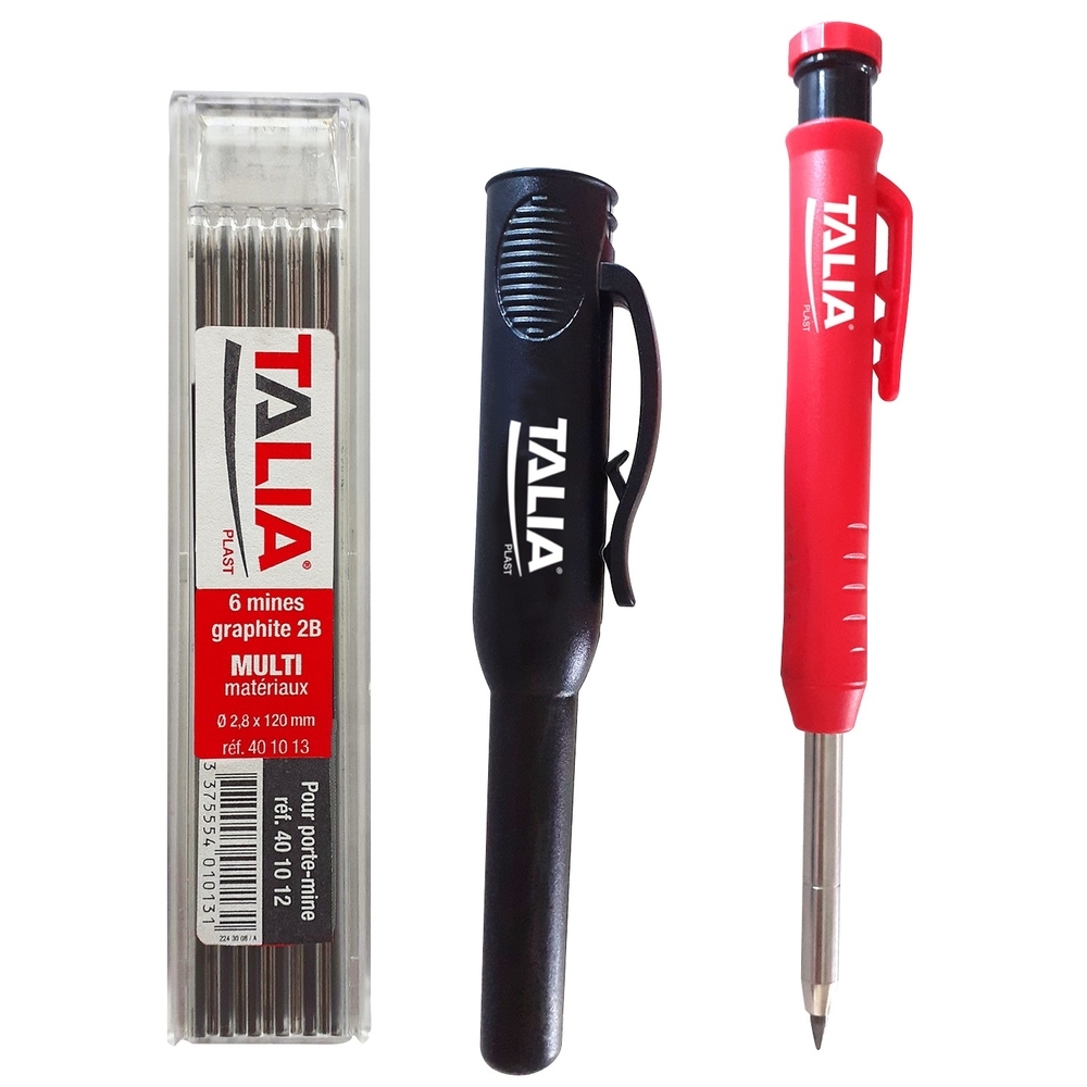 Crayon porte-mine + 6 mines de rechange sous blister - TALIAPLAST - 401011