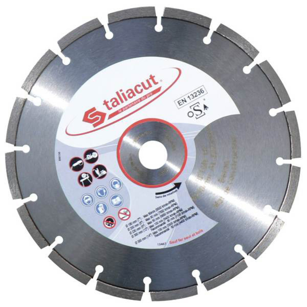 DISQUE LASER DIAMANT 230MM 16 SEGMENTS HAUTEUR 7MM TALIAPLAST - 401240