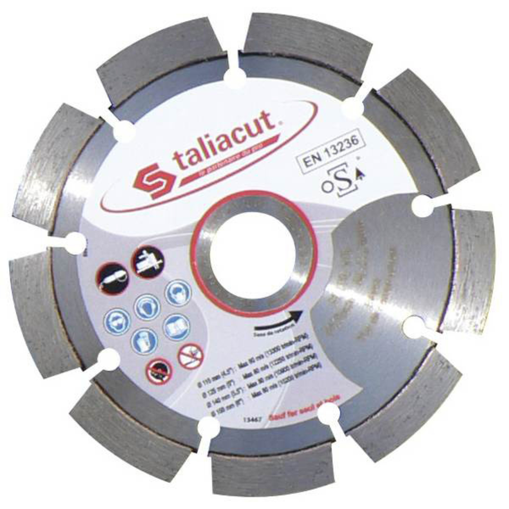 DISQUE LASER DIAMANT 115 MM 8 SEGMENTS HAUTEUR 7MM TALIAPLAST - 401242