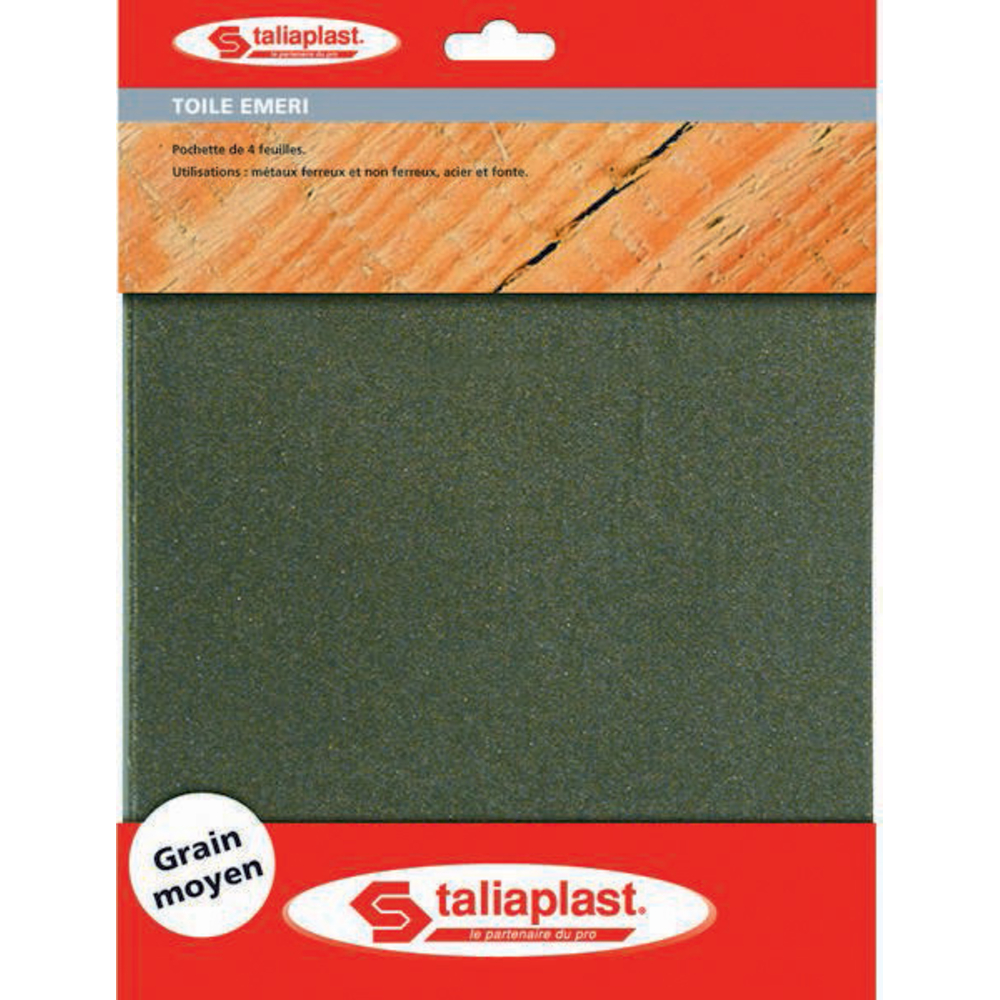 4 FEUILLES EMERI 180X280MM GRAIN 1 TALIAPLAST - 402032