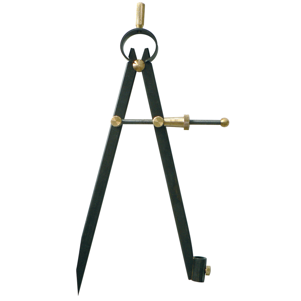 Compas à ressort porte-crayon 150mm acier bruni - TALIAPLAST - 402812