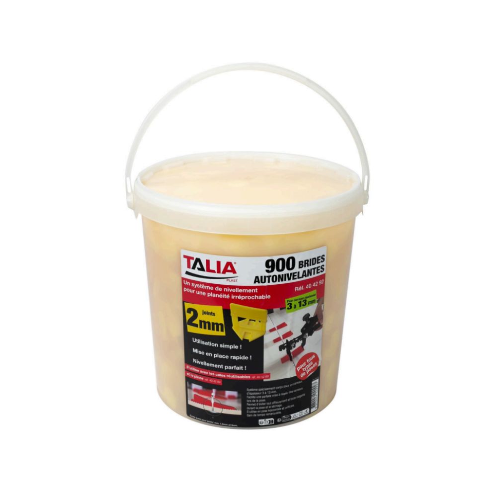 BRIDES AUTO-NIVELANTES 2MM (SEAU DE 900 PIECES) TALIAPLAST - 404292
