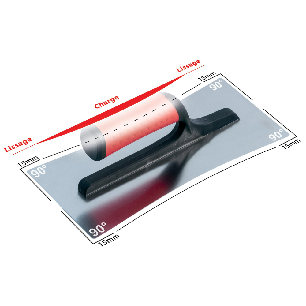 Platoir concave inox 28x12 monture pa (porte platoir) TALIAPLAST - 440121