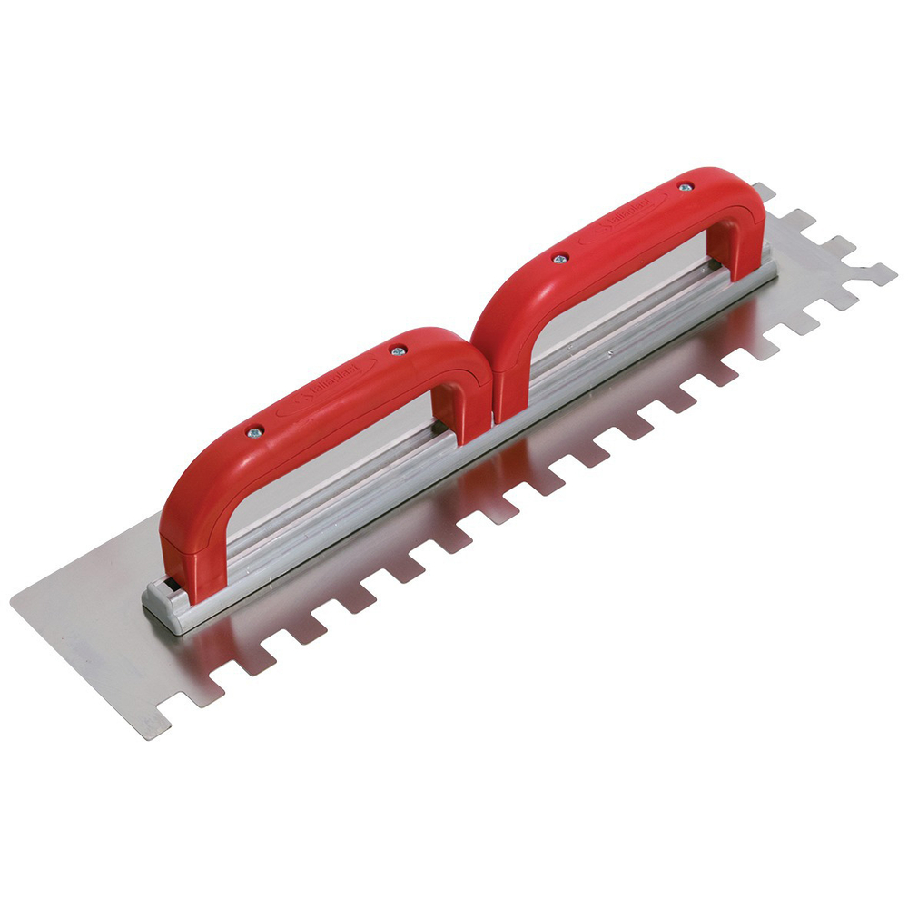 Platoir a colle inox 49x11,5 dents 15x15mm 2 poignées TALIAPLAST - 441424