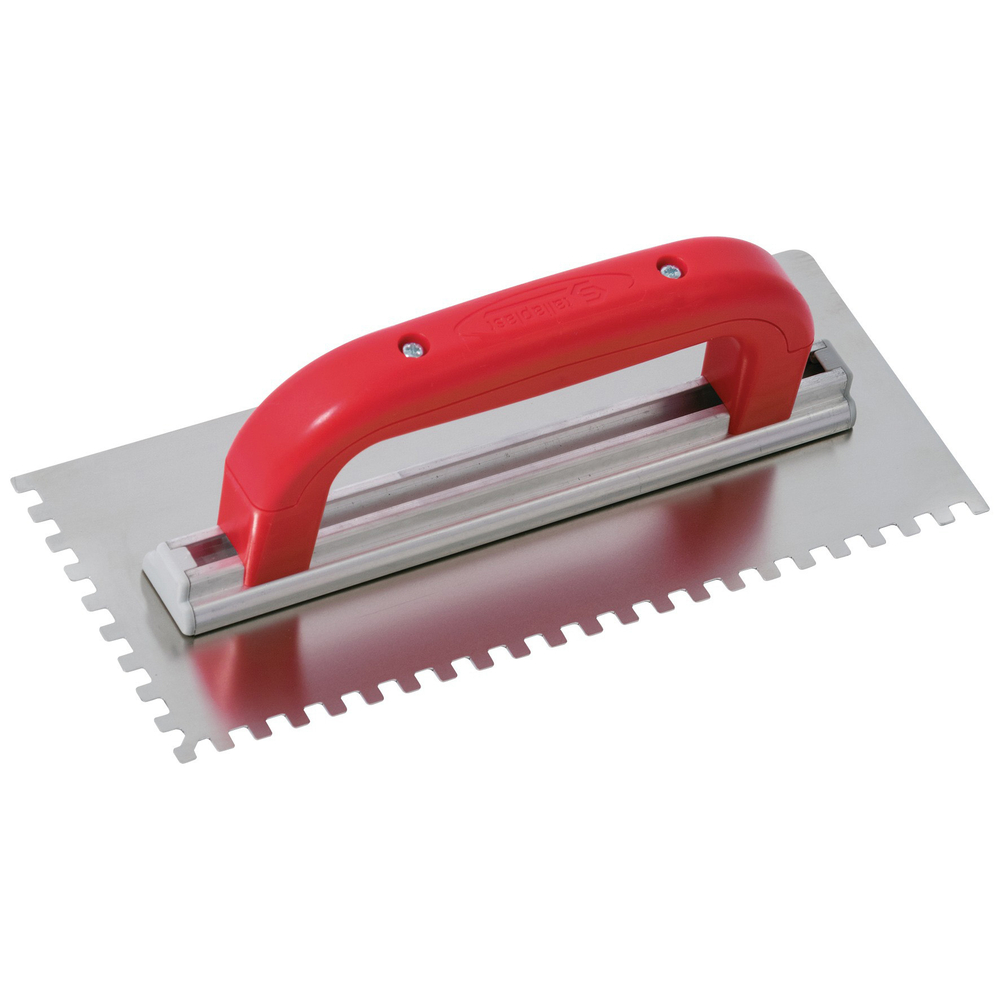 Platoir a colle inox 28x11 dents carrees 6mm TALIAPLAST - 441431