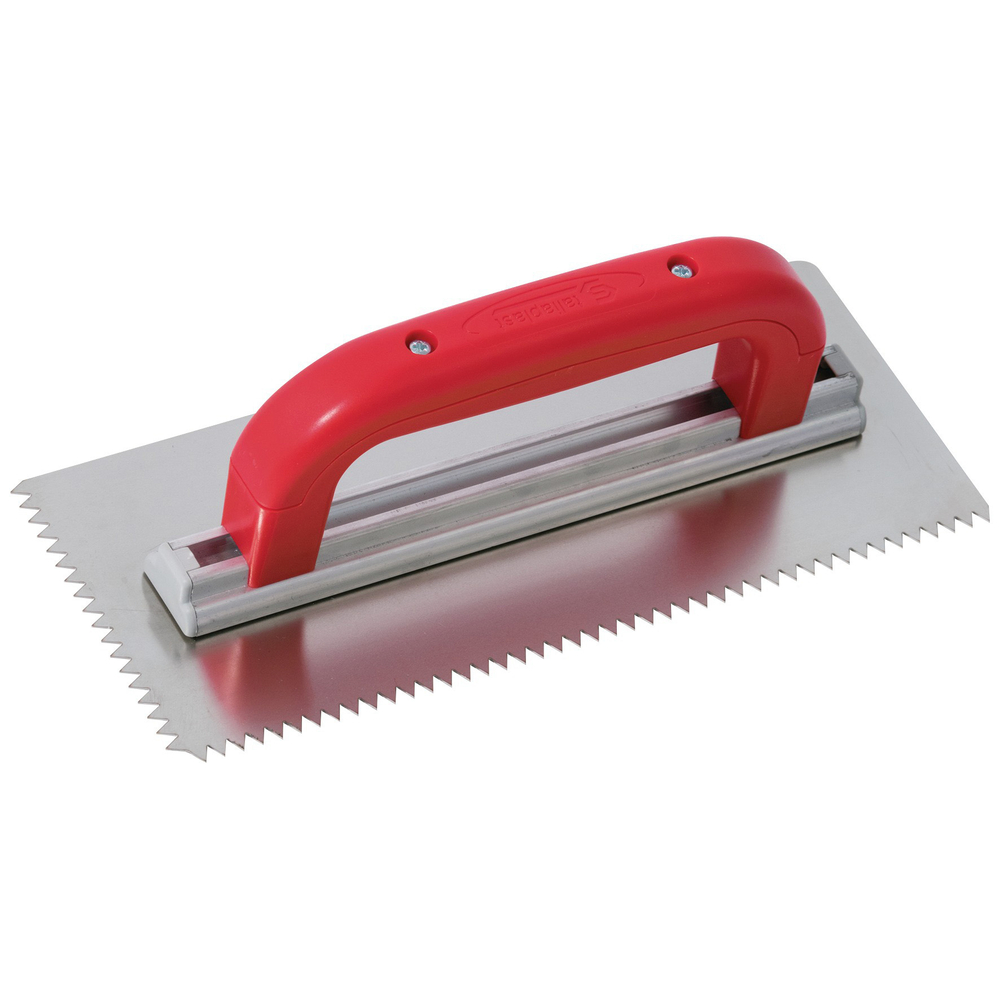 Platoir a colle inox 28x11 dents isoceles de 6mm TALIAPLAST - 441435