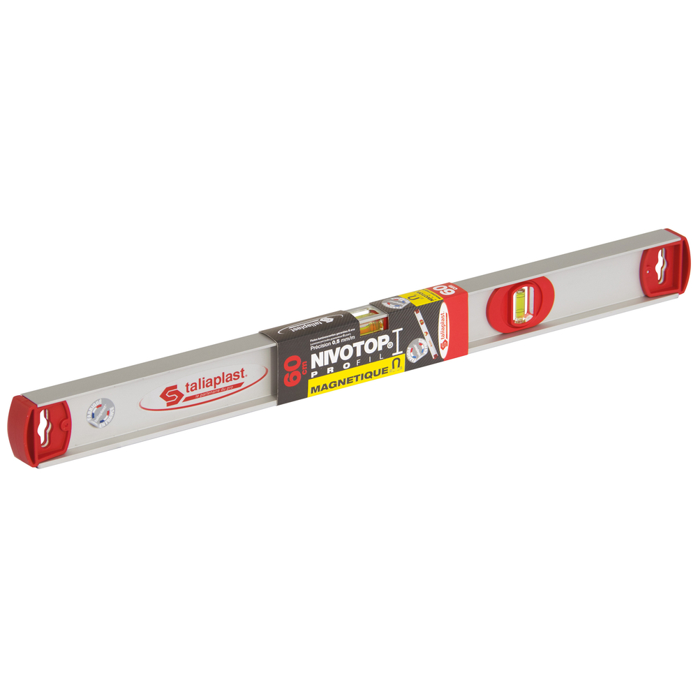 Niveau profilé NIVOTOP en aluminium profil I magnétique Longueur 60 cm TALIAPLAST - 450421