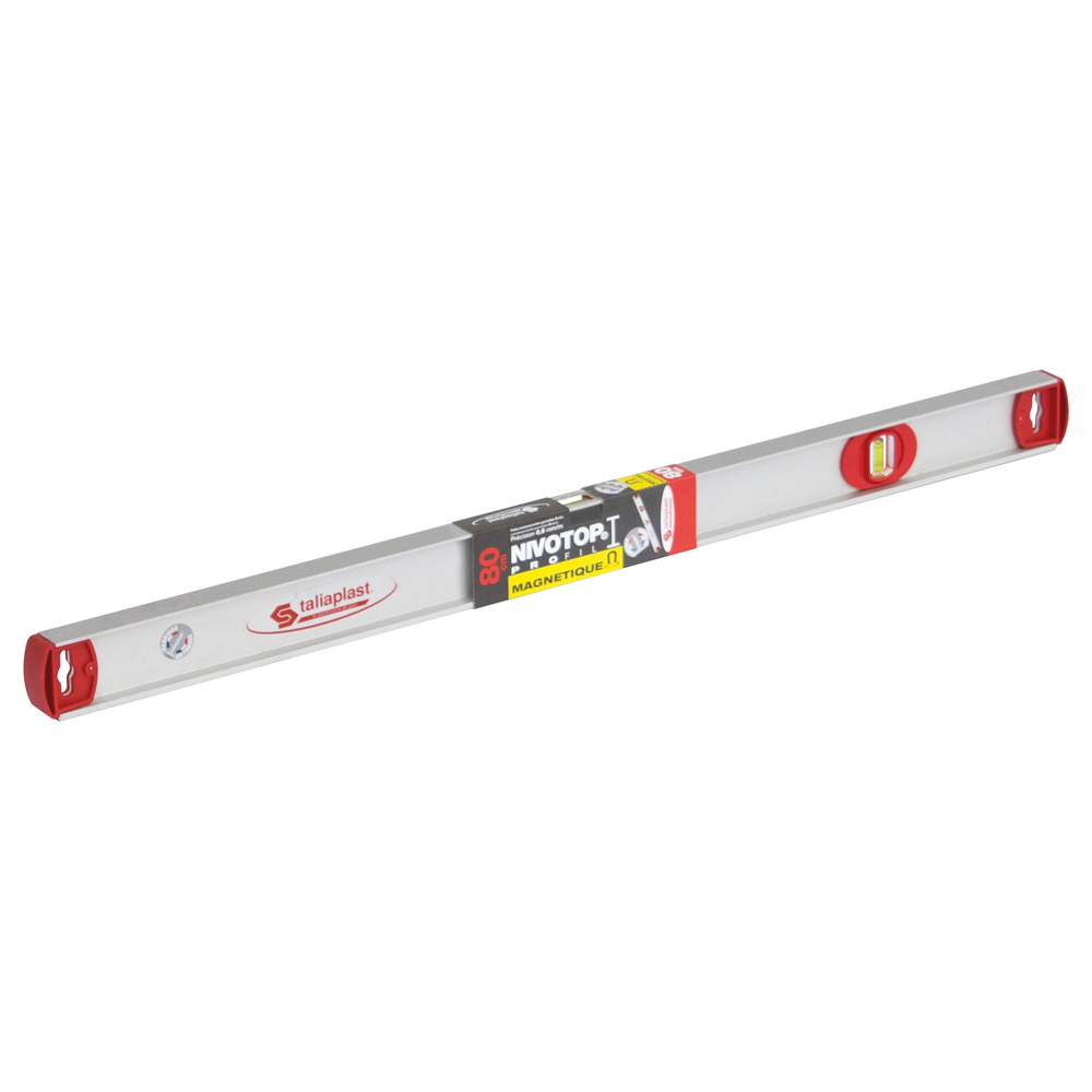 Niveau profilé NIVOTOP en aluminium profil I magnétique Longueur 80 cm TALIAPLAST - 450422