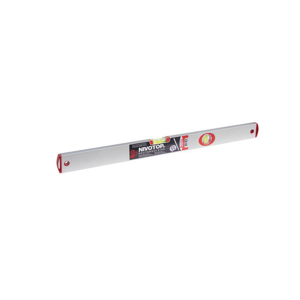 NIVEAU 'NIVOTOP' ALUMINIUM RECTANGULAIRE 2 FIOLES 60CM TALIAPLAST - 450603