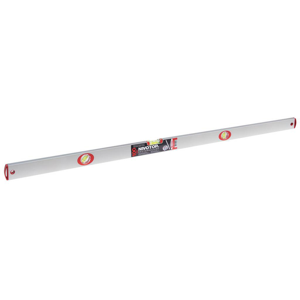 NIVEAU 'NIVOTOP' ALUMINIUM RECTANGULAIRE 3 FIOLES 100CM TALIAPLAST - 450605