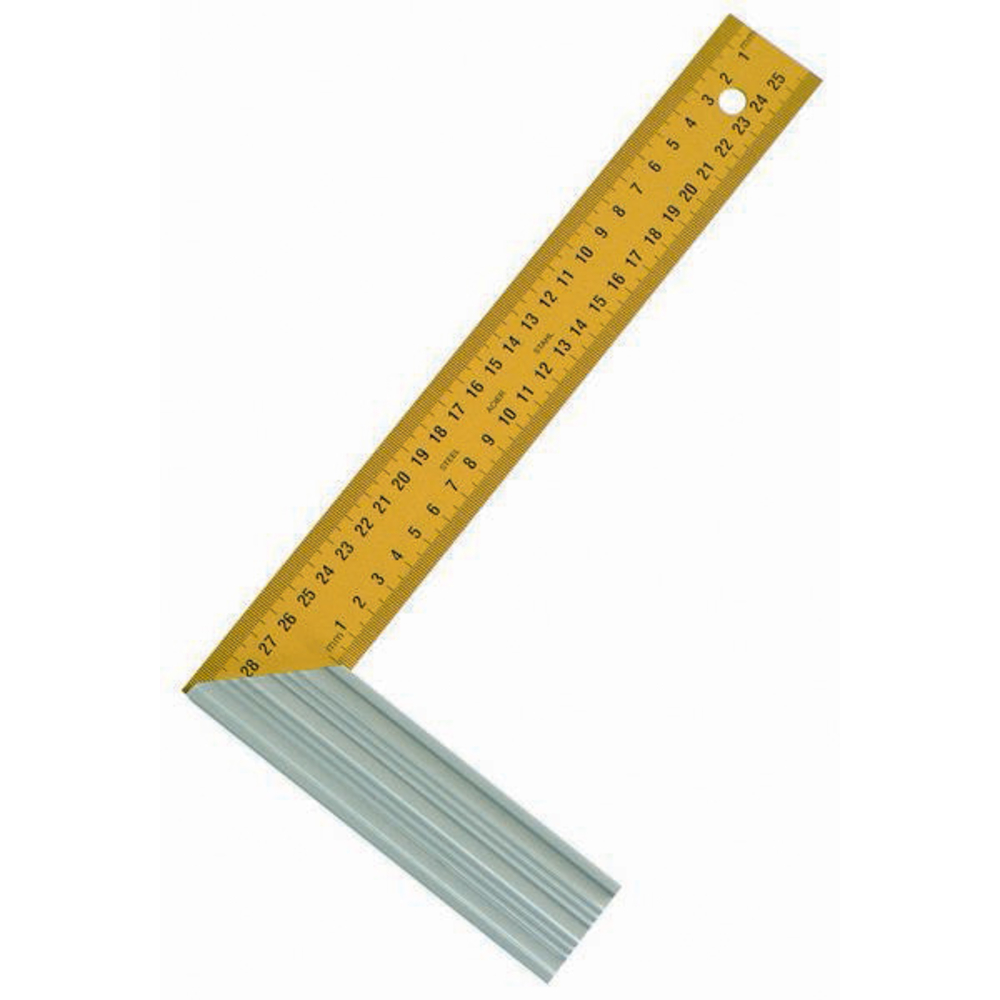 EQUERRE DROITE ET D'ONGLET LAME ACIER TALON ALU 200MM TALIAPLAST - 460930