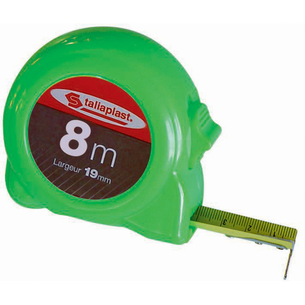 OCTUPLE METRE BOITIER FLUO VERT 25MM (BLISTER) TALIAPLAST - 490264
