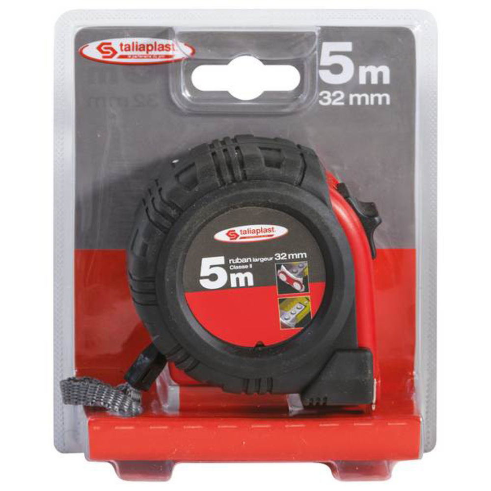 QUINTUPLE METRE BOITIER BI-MATIERE 32MM (BLISTER) TALIAPLAST - 490662