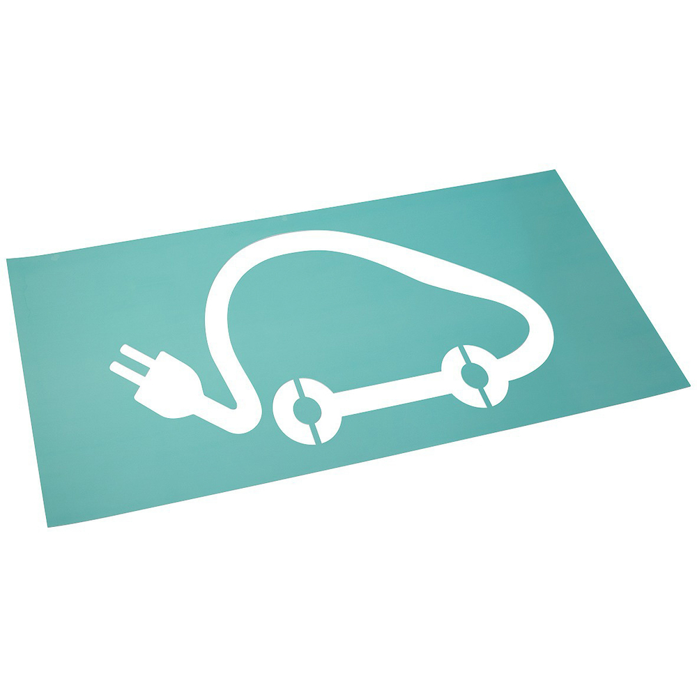 POCHOIR VOITURE ELECTRIQUE 60X30CM (SIGNALISATION HORIZONTALE) TALIAPLAST - 520411