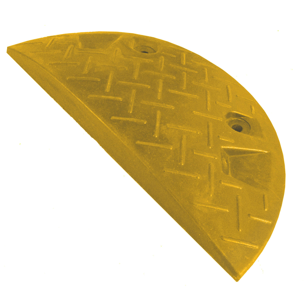 Ralentisseurs de limitation de vitesse en zones privées demi-rond jaune 22 cm TALIAPLAST - 520505