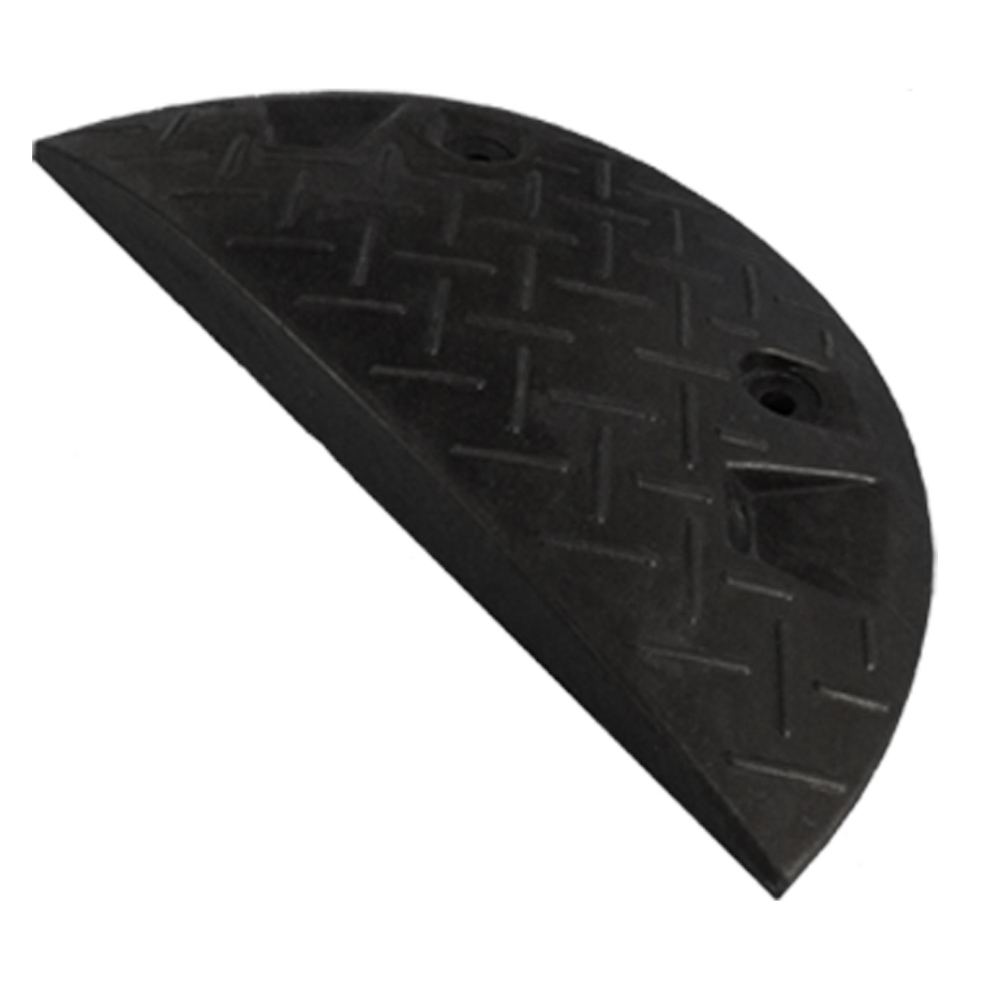Ralentisseurs de limitation de vitesse en zones privées demi-rond noir 22 cm TALIAPLAST - 520506