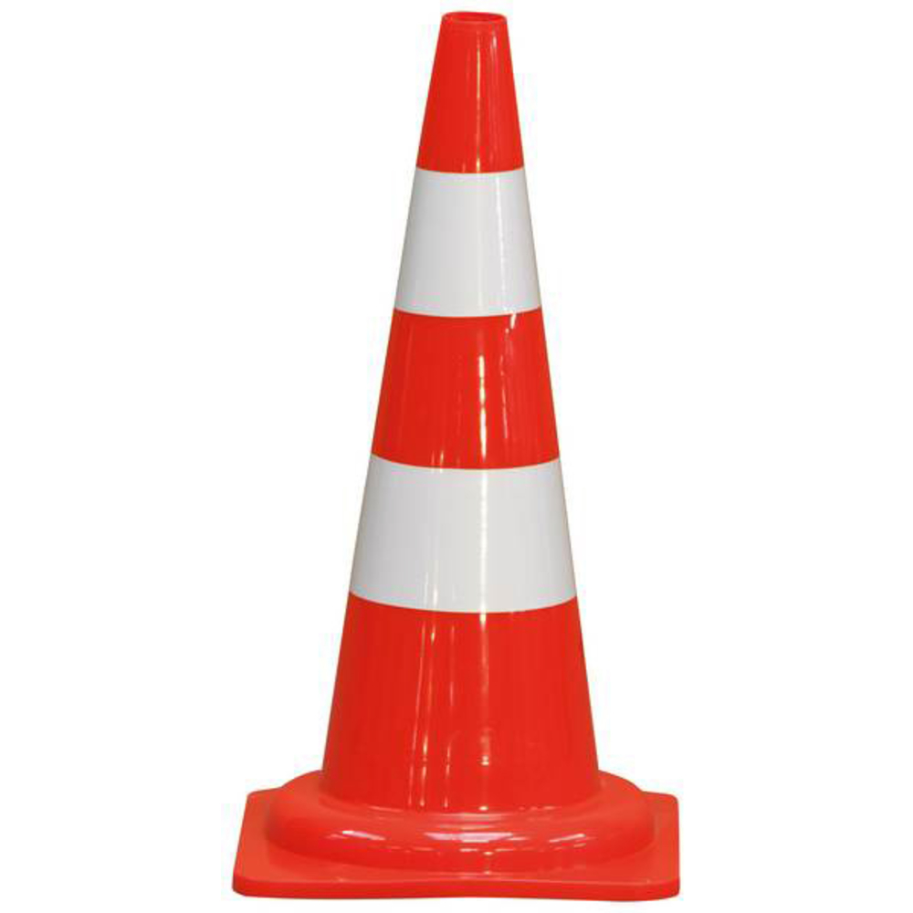 CONE PLASTIQUE FLUO 50CM PVC RETRO CLASSE 2 1,100KG TALIAPLAST - 520803