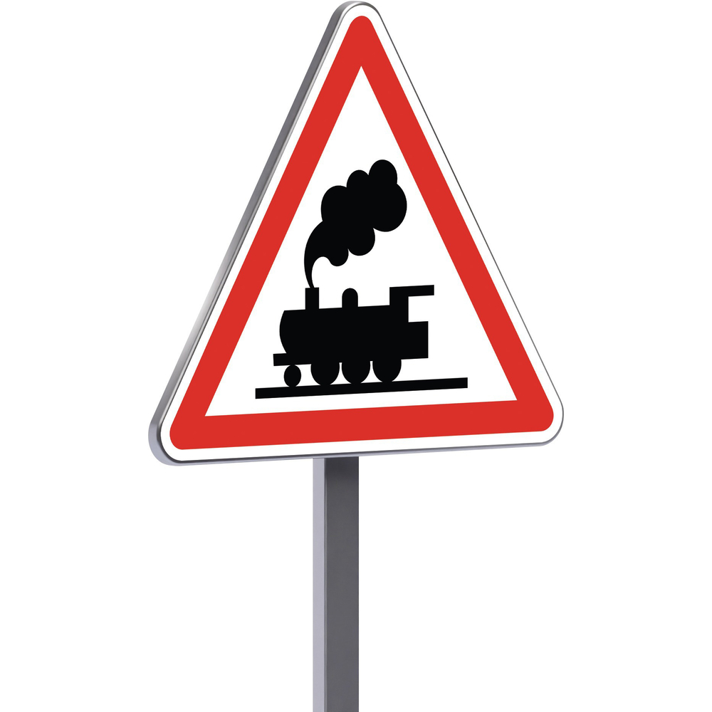 Panneau permanent A8 500 c2 passage à niveau sans barrière ni demi barrière TALIAPLAST - 521152