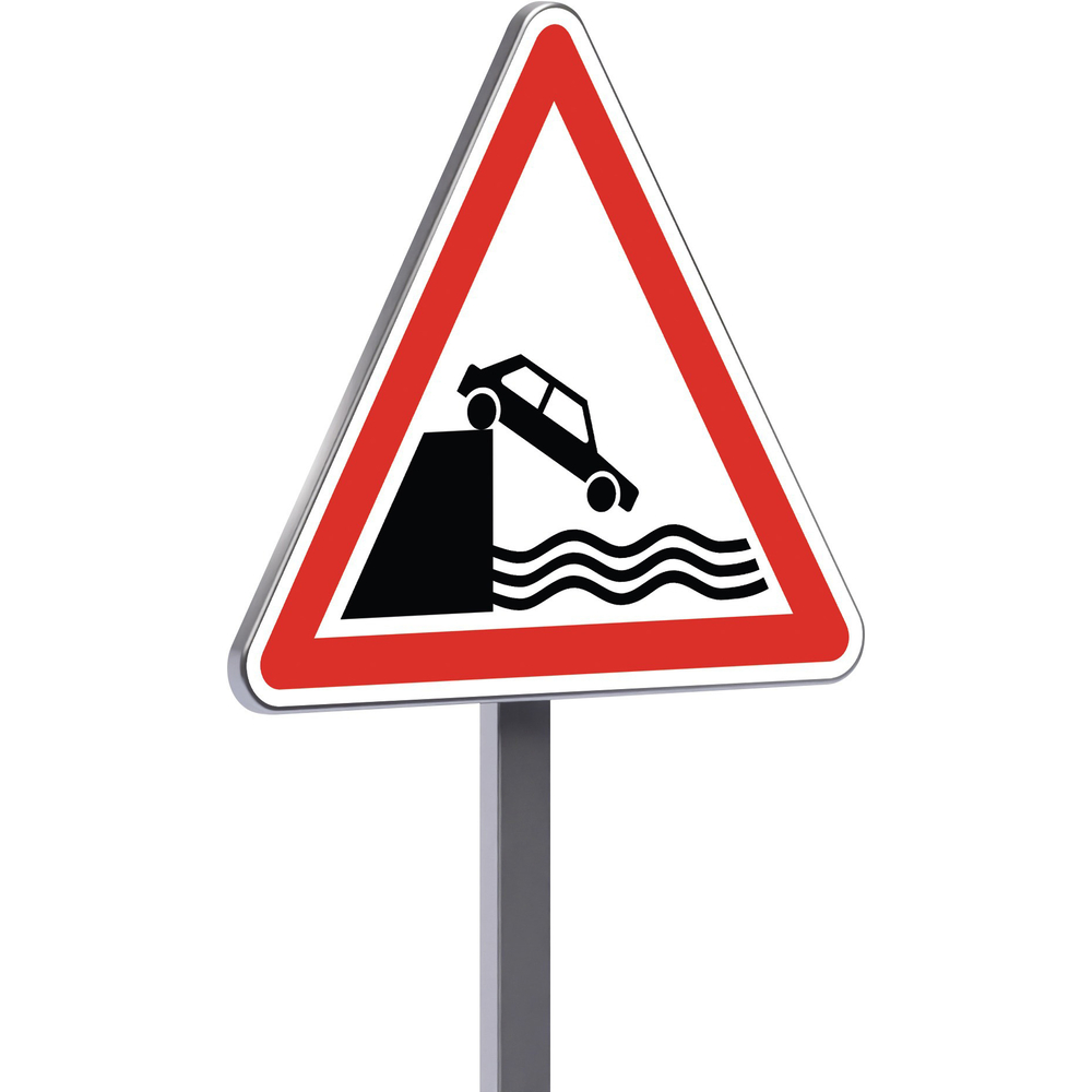 Panneau permanent A20 500 c2 débouche sur un quai ou une berge TALIAPLAST - 521156