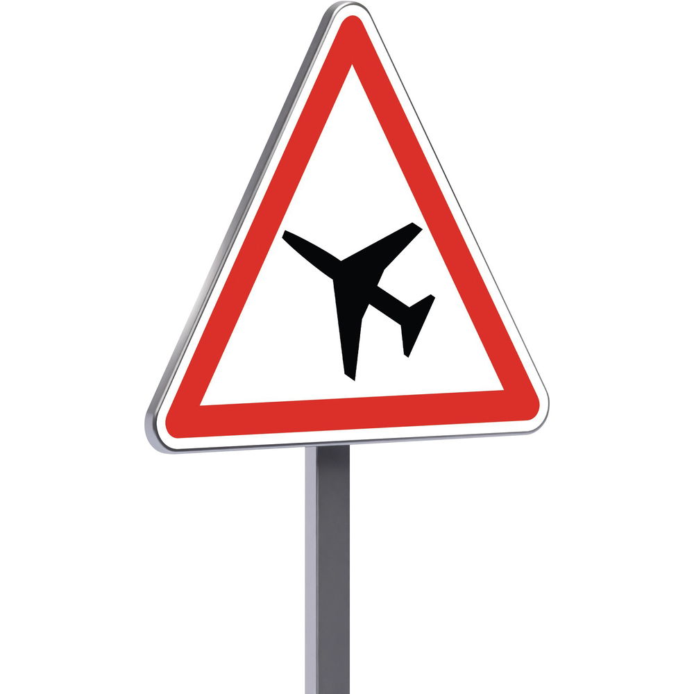 Panneau permanent A23 700 c1 traversée d'une aire de danger aérien TALIAPLAST - 521207